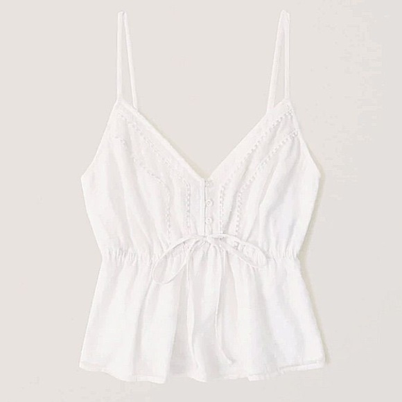 Abercrombie & Fitch Tops - Abercrombie & Fitch White Flowy Top Medium